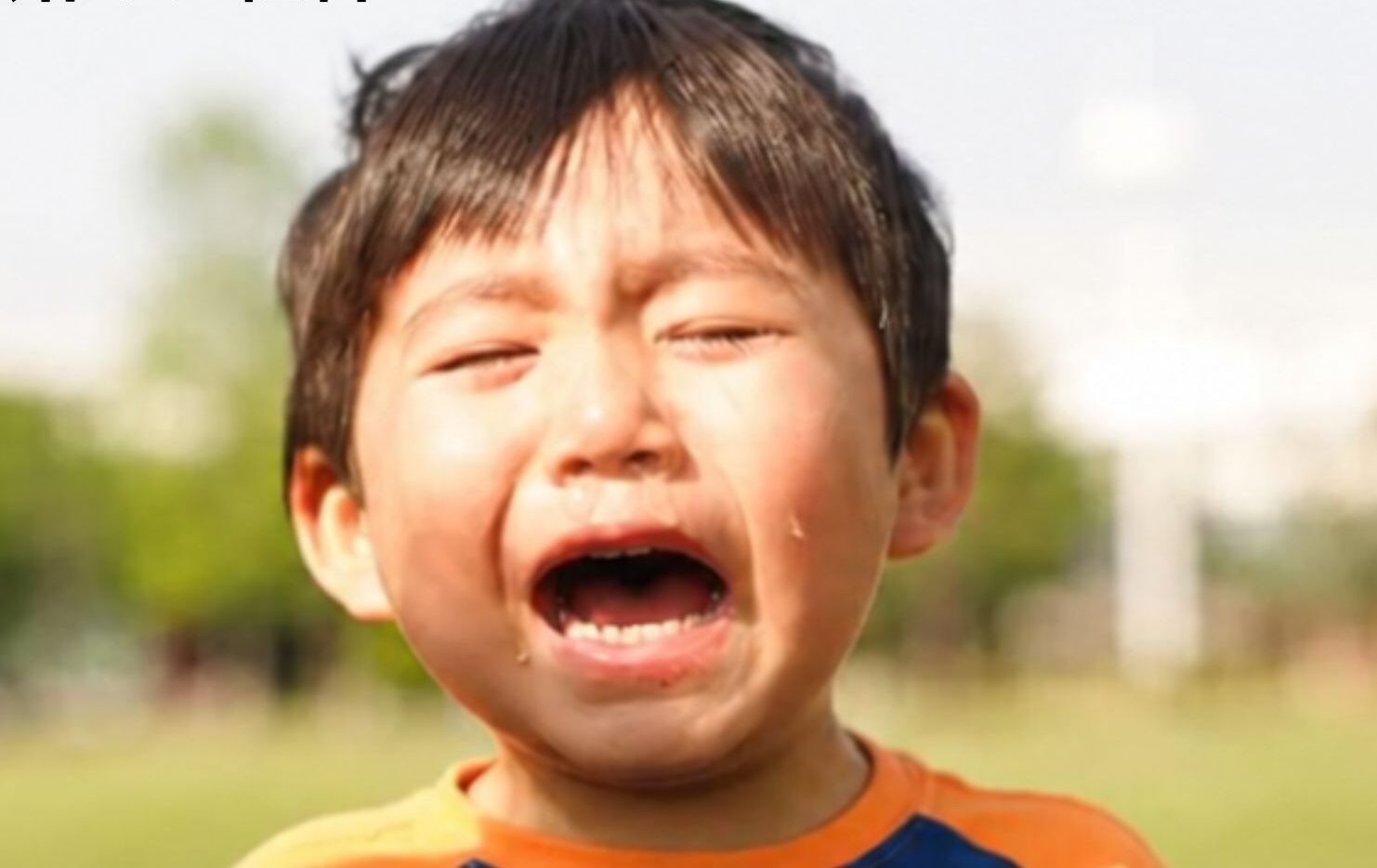 泣き虫だった幼少期をイメージした写真